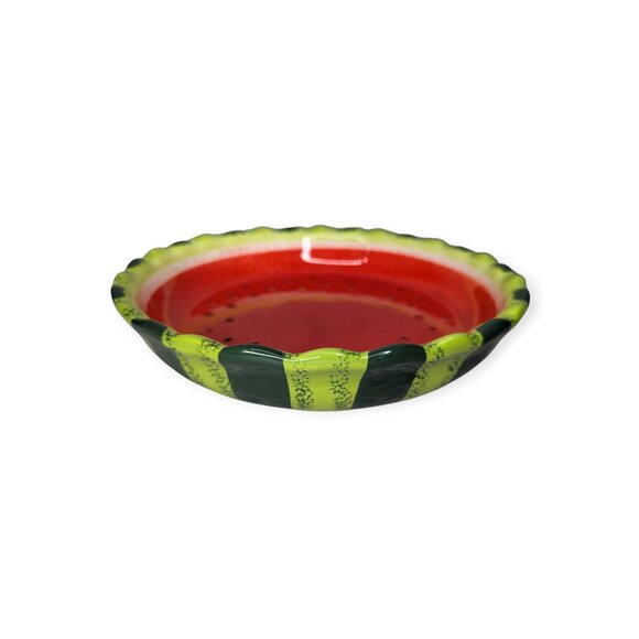 Watermelon Ceramic Colorful Pie Dish 11" Diameter - Picture 6 of 13